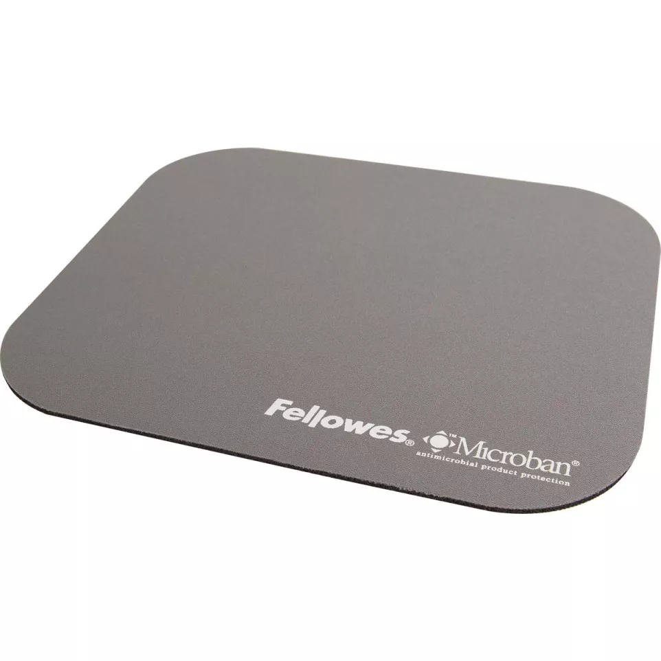 Fellowes Microban Silver Mouse Pad