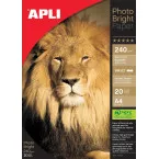 Apli papier photo Photo Bright ft A4, 240 g, paquet de 20 feuilles