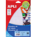 Apli White Print & Write Labels 25 x 40 mm (W x H), 375 Pieces, 25 per Sheet (1871)