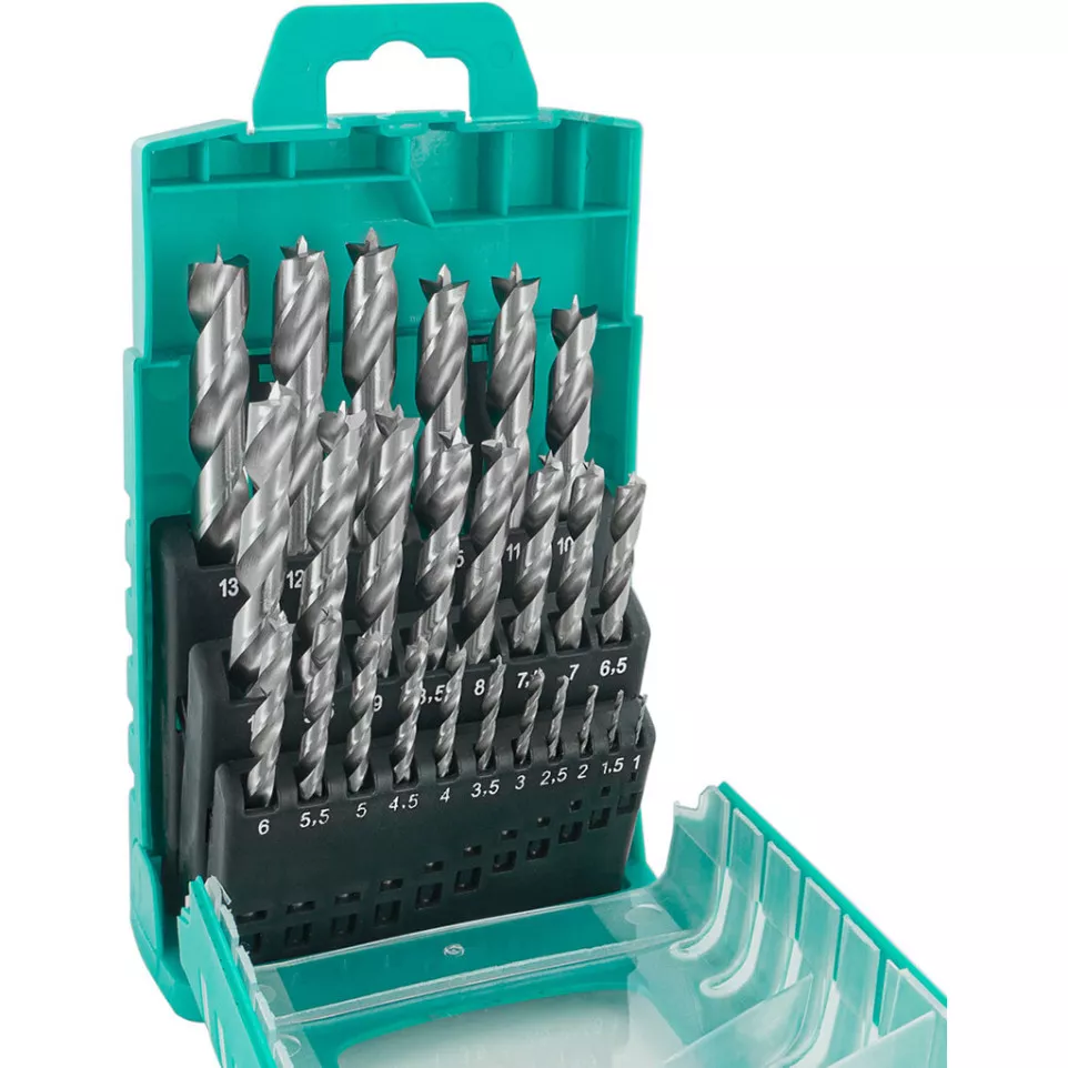 Set of 25 Helical Wood Drill Bits 1 -...