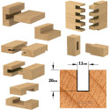 Router Bit 11 mm Cutting Diameter 20 mm Cutting Length 48 mm Overall Length per Piece