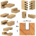 Router Bit 11 mm Cutting Diameter 20 mm Cutting Length 48 mm Overall Length per Piece