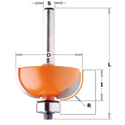 Fraise pour profil congé à 2 coupes carbure D 22,2 / pce