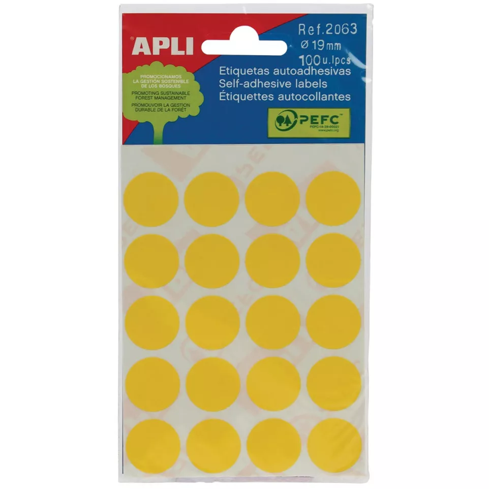 Apli ronde etiketten in etui diameter...