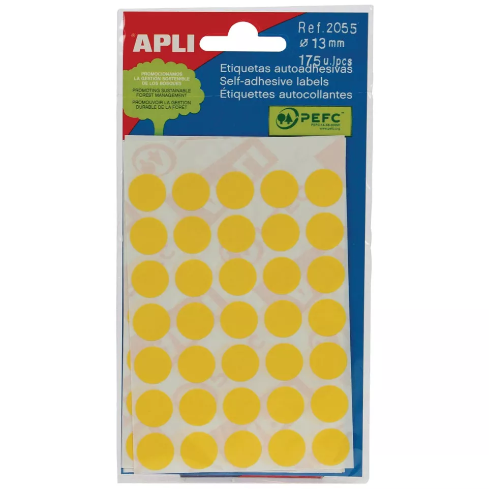 Apli étiquettes rondes en pochette...