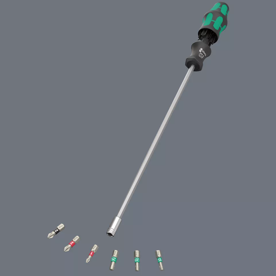 wera bithouder 300mm lengte + 6 bits...