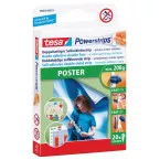 Tesa languettes adhésives Powerstrips Poster, charge maximum 200 g, blister de 20 pièces