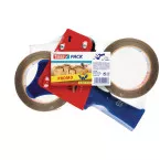 Tesa dérouleur pour ruban adhésif d'emballage de max. 50 mm, 2 rouleaux ruban PP ft 50 mm x 66 m inclus