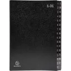 Exacompta trieur Ordonator 32 compartiments avec onglets 1-31, noir