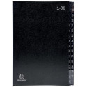Exacompta trieur Ordonator 32 compartiments avec onglets 1-31, noir