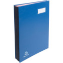 Exacompta handtekenmap voor ft 24 x 35 cm, uit karton overdekt met pvc, 20 indelingen, blauw