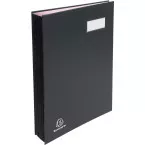 Exacompta signataire pour ft 24 x 35 cm, en carton couverte avec pvc, 20 compartiments, noir