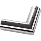 Ronde INDIA stalen meubelpoot 150x150x50mm, glanzend chroom / pce