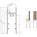 Profil inférieur de porte aluminium anodisé bronze pour coulissants NOVO S 18/4 et LOCA 18/4 longueur 6m / 6m