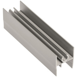 Profil supérieur de porte aluminium anodisé bronze pour coulissants NOVO S 18/4 et LOCA 18/4 longueur 6m / 6m