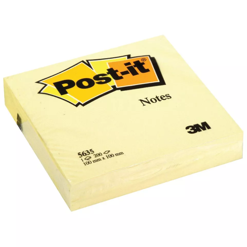 Post-it Notes, 4 in x 4 in, Canary...