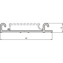 Rail de roulement inférieur double "EVO" aluminium anodisé bronze pour coulissants ERGO 18, NOVO S 18 et 18/4, LOCA 18 et 18/4 l