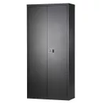 Bisley armoire à portes battantes, ft 195 x 91,4 x 40 cm (h x l x p), 4 tablettes, noir