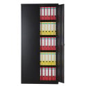 Bisley draaideurkast, ft 195 x 91,4 x 40 cm (h x b x d), 4 legborden, zwart