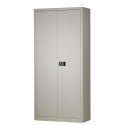 Bisley armoire à portes battantes, ft 195 x 91,4 x 40 cm (h x l x p), 4 tablettes, gris