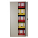 Bisley draaideurkast, ft 195 x 91 x 40 cm (h x b x d), 4 legborden, grijs