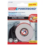 Tesa ruban adhésif Powerbond Ultra Strong, double face, ft 19 mm x 1,5 m, blanc, sous blister