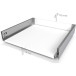 Anthracite Drawer Side Kit Height 120mm with Soft Close Slides Depth 550mm Max 40kg Slim per piece