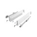 Ladezijde kit wit hoogte 120mm + Softclose glijders diepte 450mm max.40kg Slim / pce