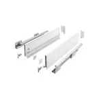 White Drawer Side Kit Height 120mm with Softclose Runners Depth 450mm Max 40kg Slim / pc