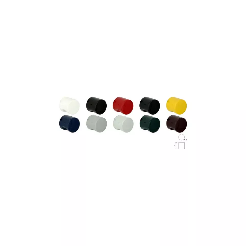Bouton cylindrique Ø 32mm PVC bleu...