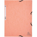 Exacompta Aquarel chemise à elastique en carte lustrée, ft A4, 3 rabats et elastique, couleurs assorties