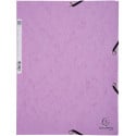Exacompta Aquarel elastomap uit glanskarton, ft A4, met 3 kleppen en elastiek, in geassorteerde kleuren
