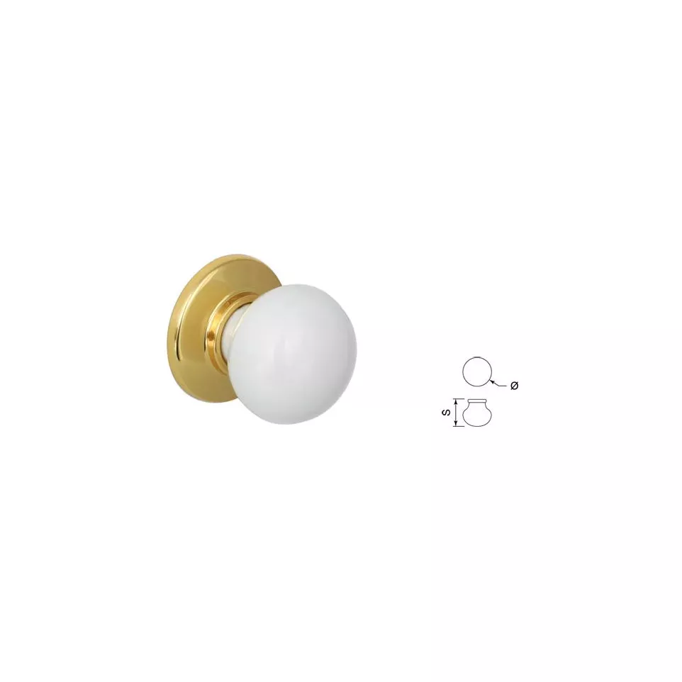 Bouton de meuble en porcelaine...