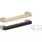 Symbio 160mm Matte Chrome Wenge Handle per piece
