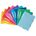 Exacompta elastomap, 3 kleppen, ft A4, geassorteerde     kleuren, pak van 10