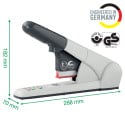 Leitz 5551 Heavy Duty Stapler, 80 Sheets, Uses K6-K12 Staple Cassettes, Silver