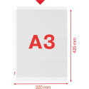 Esselte Quality A3 Portrait Punched Pockets, 30% Pre-Consumer Recycled Plastic