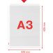 Esselte Quality A3 Portrait Punched Pockets, 30% Pre-Consumer Recycled Plastic