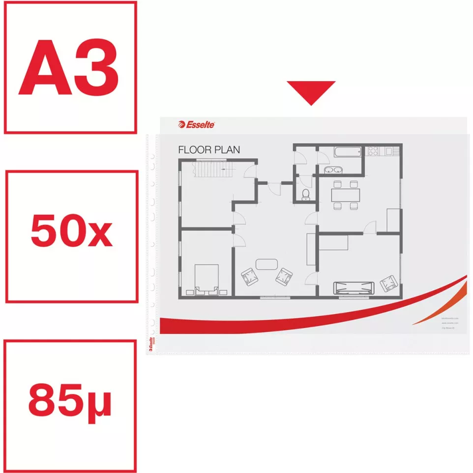 Esselte standaard showtas, PP, A3,...