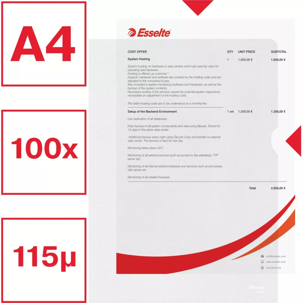 Dossier Esselte Quality A4, fabriqué...
