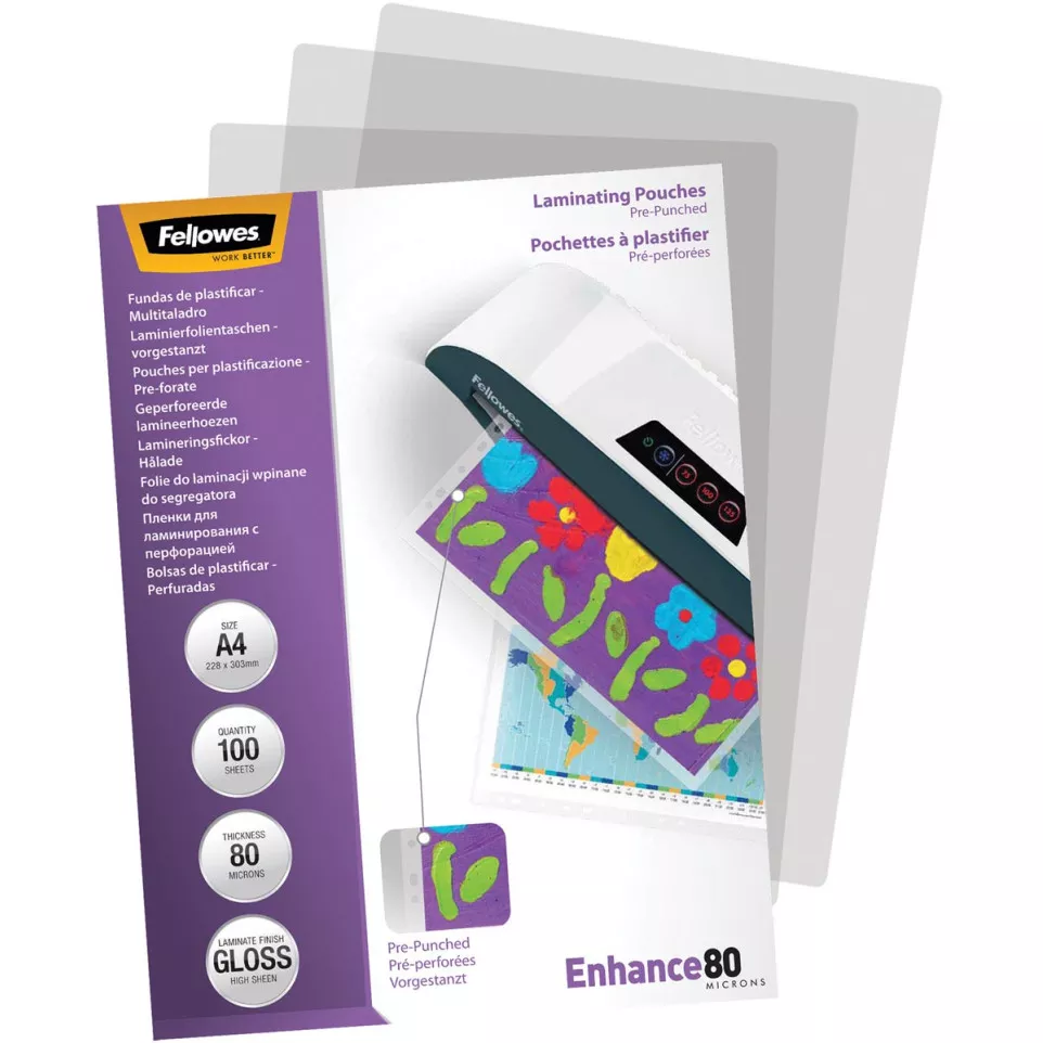 Fellowes Enhance80 Pre-Punched...