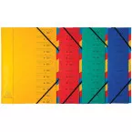 Exacompte Trieur-classeur 12 compartiments, couleurs assorties