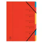 Exacompte Trieur-classeur 7 compartiments, rouge