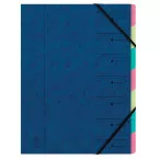 Exacompte Trieur-classeur 7 compartiments, bleu