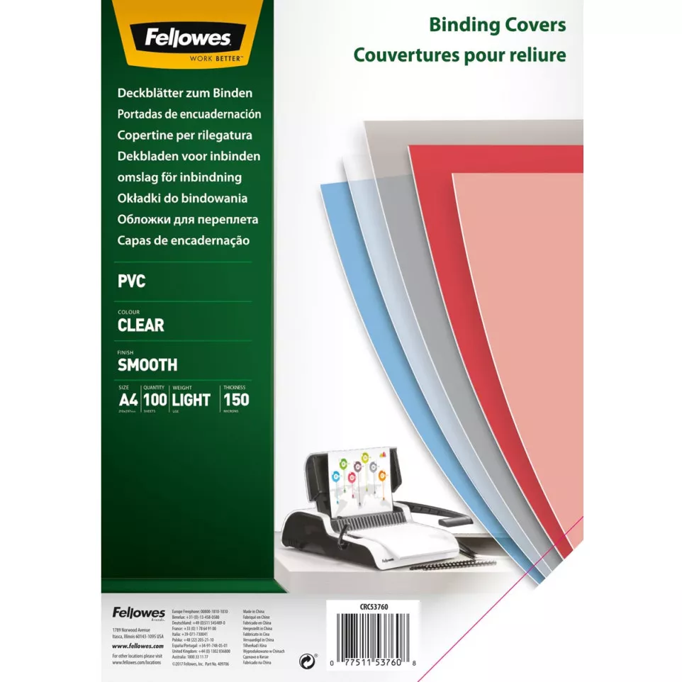 Fellowes couvertures, ft A4, PVC, 150...