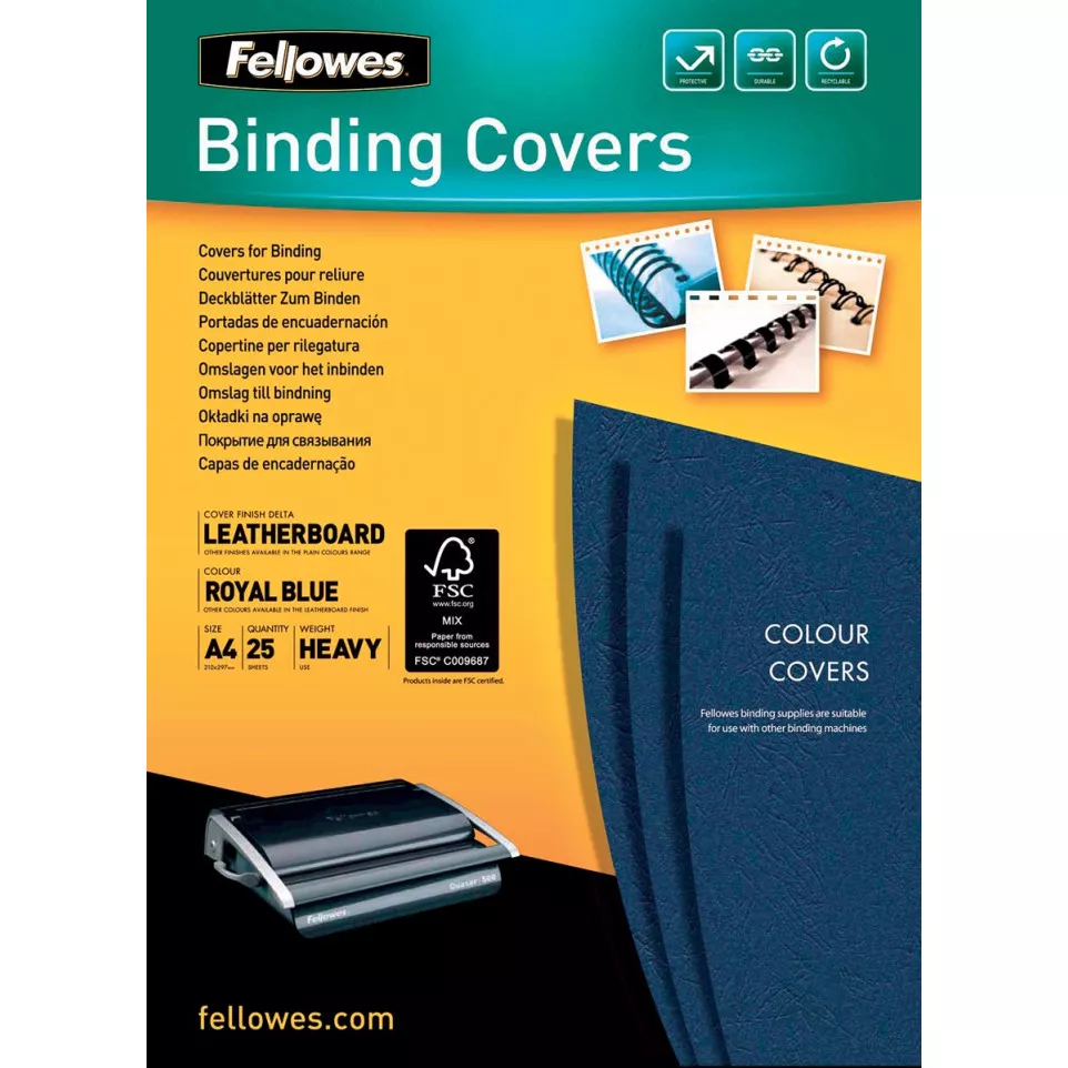 Fellowes A4 Leather Grain Binding...