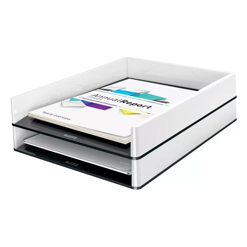 Leitz WOW Letter Tray, Black