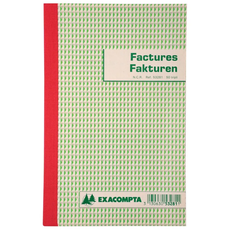 Exacompta factuurboek, ft 21x13,5 cm,...