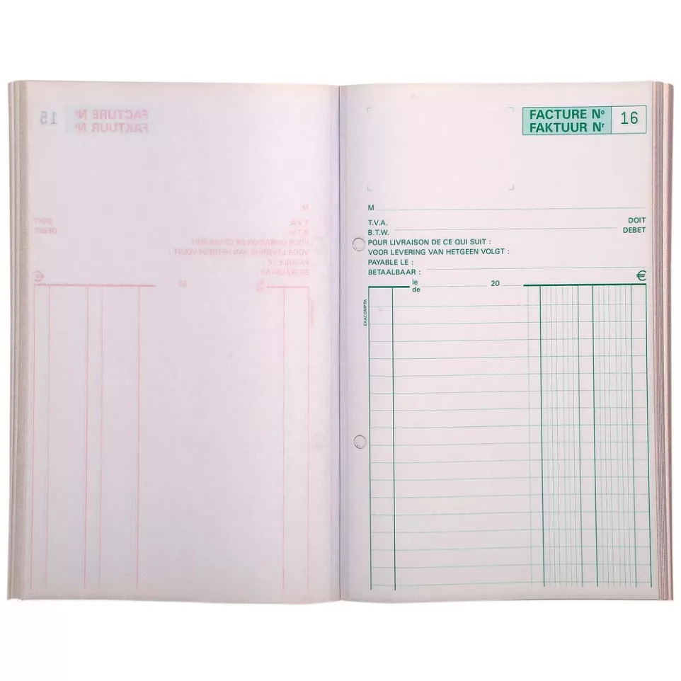 Exacompta Invoice Book, 21 x 13.5 cm,...