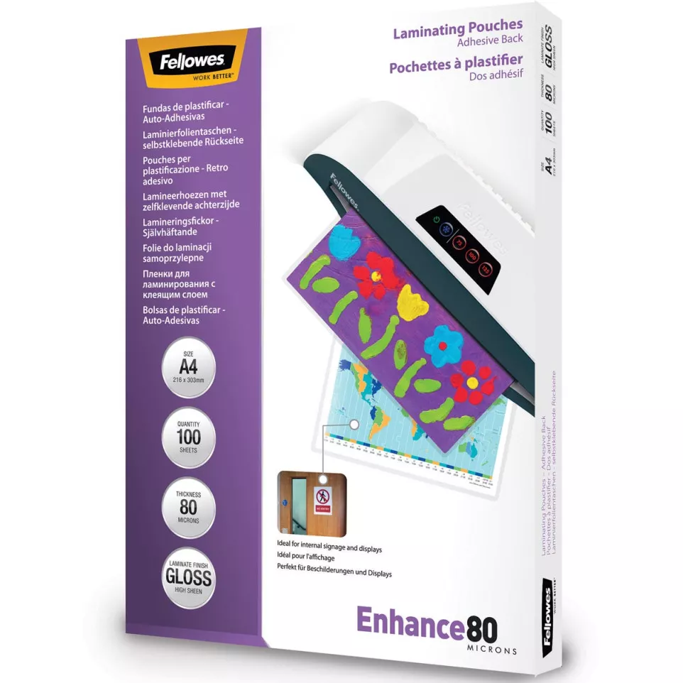 Fellowes Enhance80 Self-Adhesive...